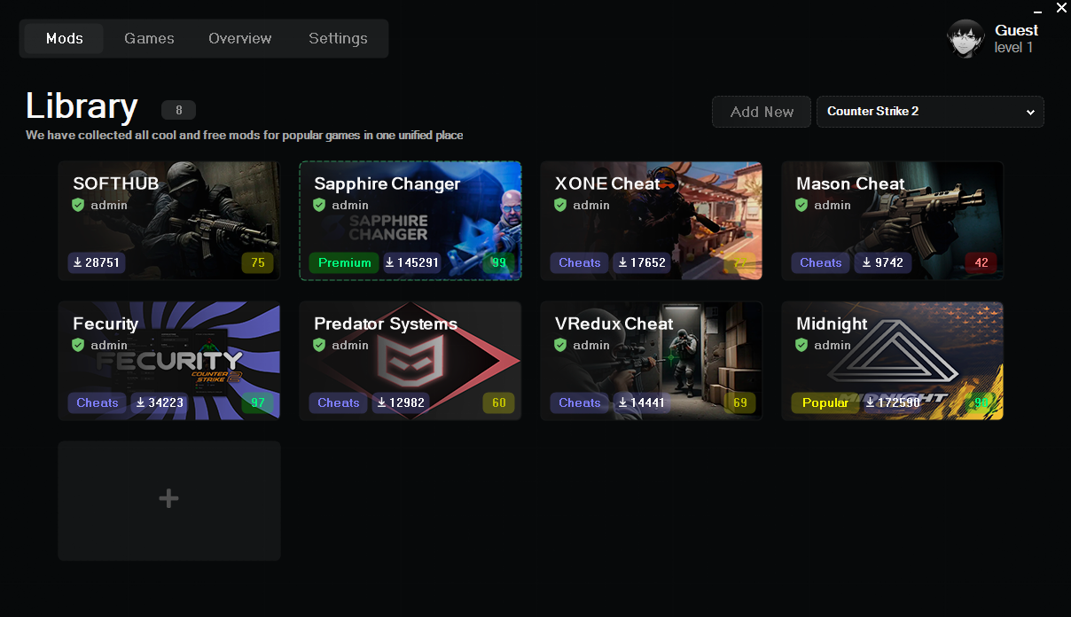 Unified mod library